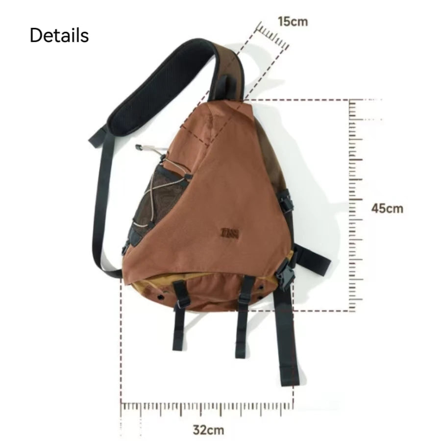 New Y2k Portable Light Nylon Crossbody Bag Trendy Rucksack Travel Shoulder Bag Casual knapsack Outdoor Sports Unisex Chest Packs