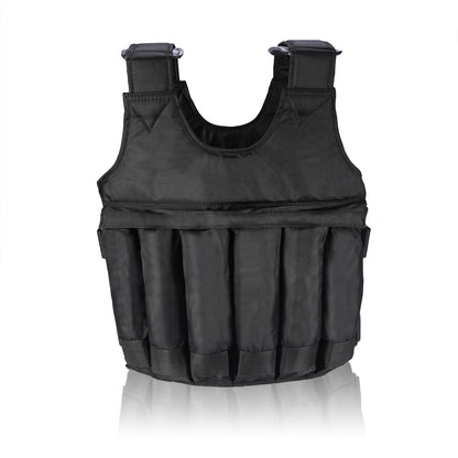 Fitness Weighted Vest with 12 Pouches for Sand or Steel Plates, Made of Durable Oxford Fabric, for Weight Loss and Exercise