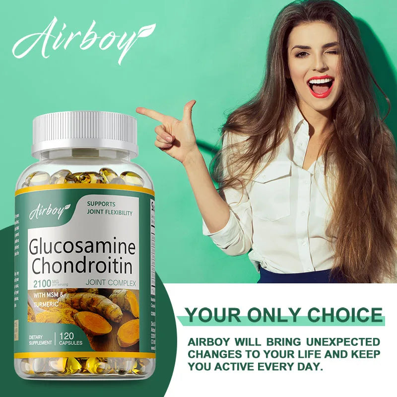 Glucosamine Chondroitin MSM - Joint Support Supplement for Men and Women, Triple Strength Vitamin - Relieve Joint Discomfort