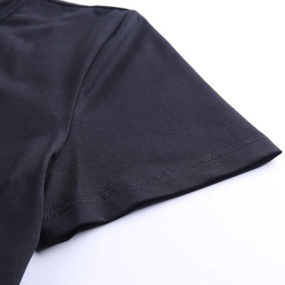 Women Short Sleeve Dragon Print T-shirt Summer Fashion Crop Top for Shopping Daily Wear