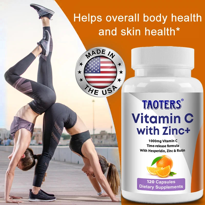 Vitamin C + Zinc Capsules - Joint Support, Immune Support, Antioxidant,Dietary Supplements