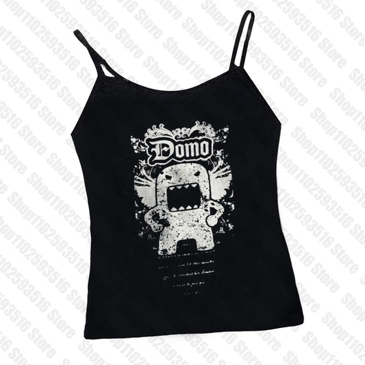 Anime Women Tops Sexys Tanks & Camis Woman Clothing Corset Top Women Aesthetic Women's Blouses Crop Tops With Suspenders Emo black