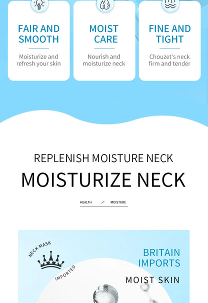 10PCS Collagen Anti Wrinkle Neck Mask Anti Aging Fade Fine Lines Firm Skin Moisturizing Brighten Rejuvenating SkinCare Cosmetics