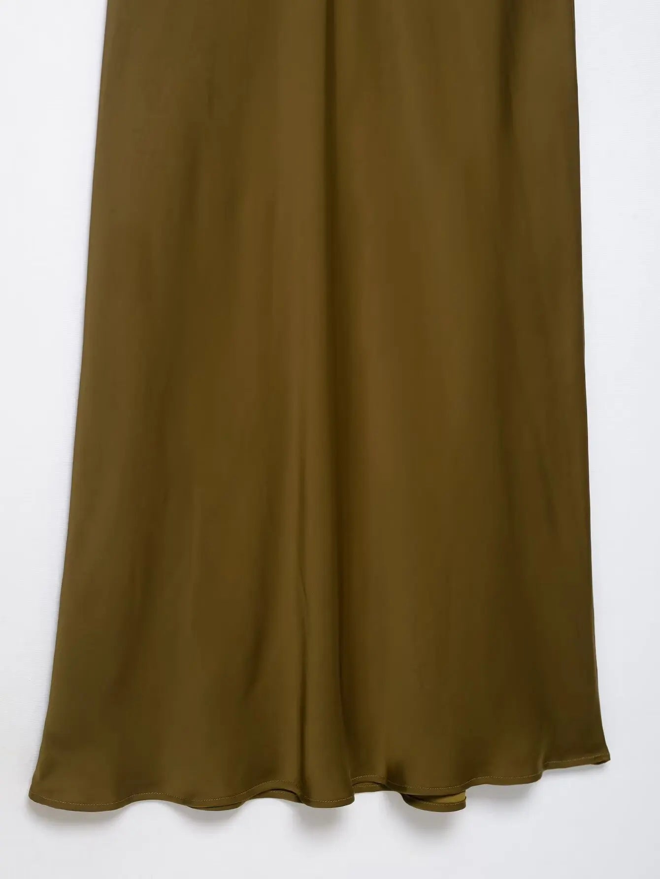 TRAF women's V-neck short sleeved autumn new item 2025 contrasting lace silk texture MIDI dress long  French evening dress Badiee Stylez