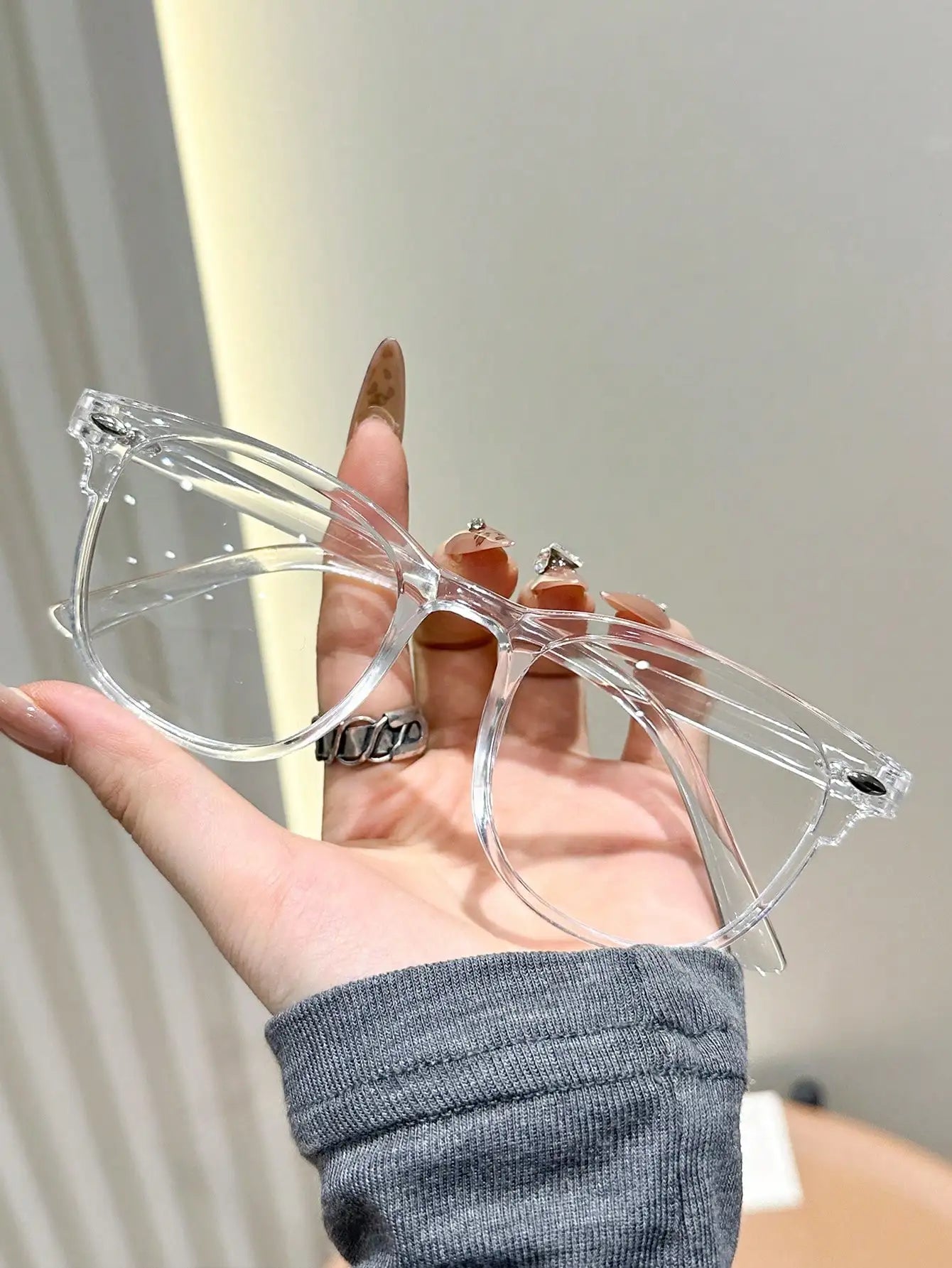 1PC/2PCS Fashion Pentos Plastic Frame Anti-Blue Light Clear Glasses For Daily Office Reading Life Eye Protection Accessories. Badiee Stylez