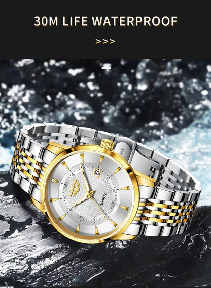 LIGE's new Fashion Women's Watch Luxury Stainless Steel Waterproof Clock Calendar Gift Quartz Watch for Women Relogio Feminino