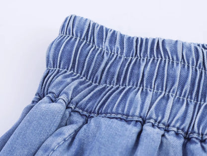 HH Women Solid Pant Sets Short Sleeves Bow Single-breasted Turn-Down Collar Shirts+Autumn Elastic Waist Pockets Wide Leg Pants Badiee Stylez