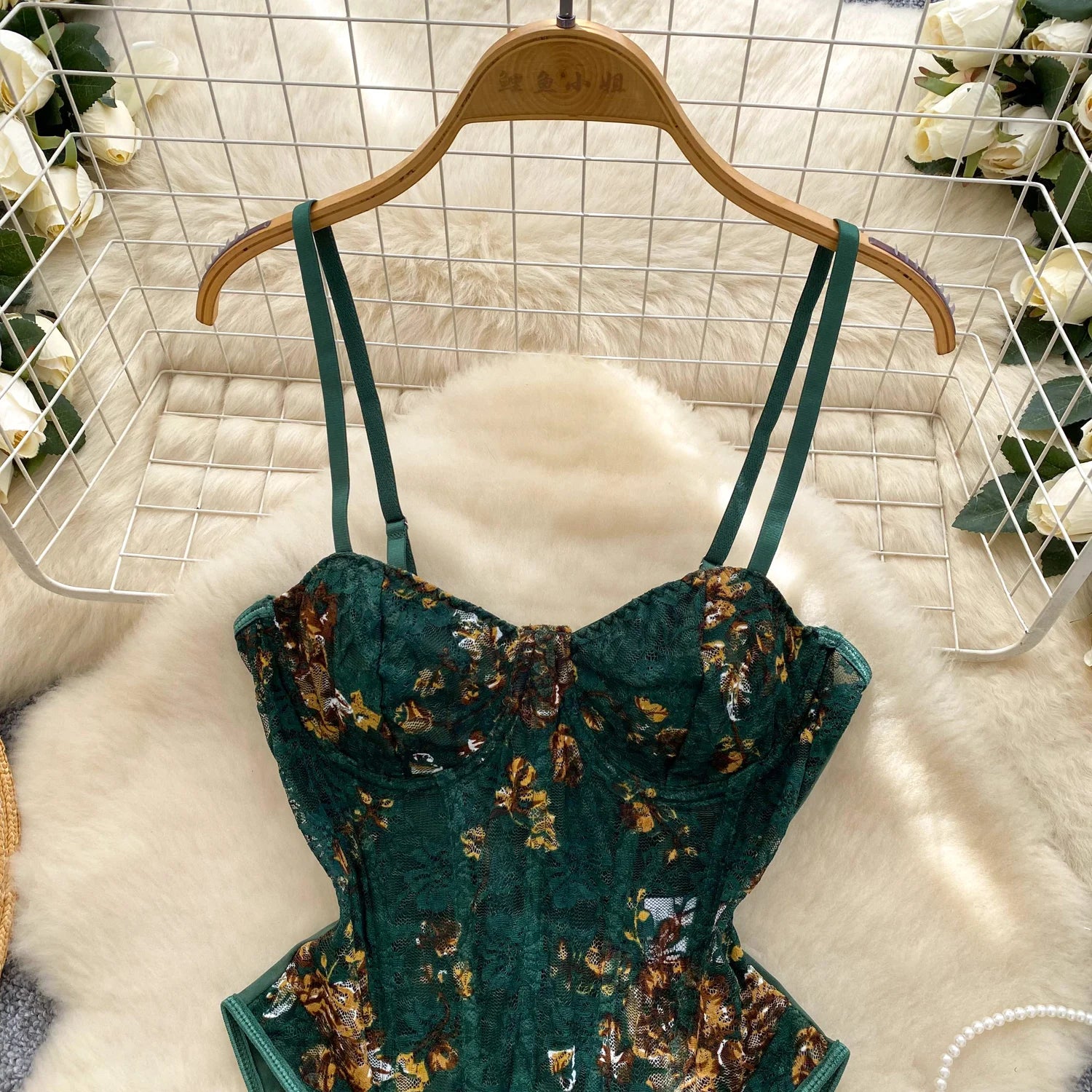 SINGREINY France Retro Straps Corset Bodysuits Lace Print Patchwork Rompers Female Senior Sexy Summer Slim Night Club Playsuits