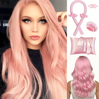 6-piece sleep styling set, no heat curling tool, women's overnight curling set. Badiee Stylez