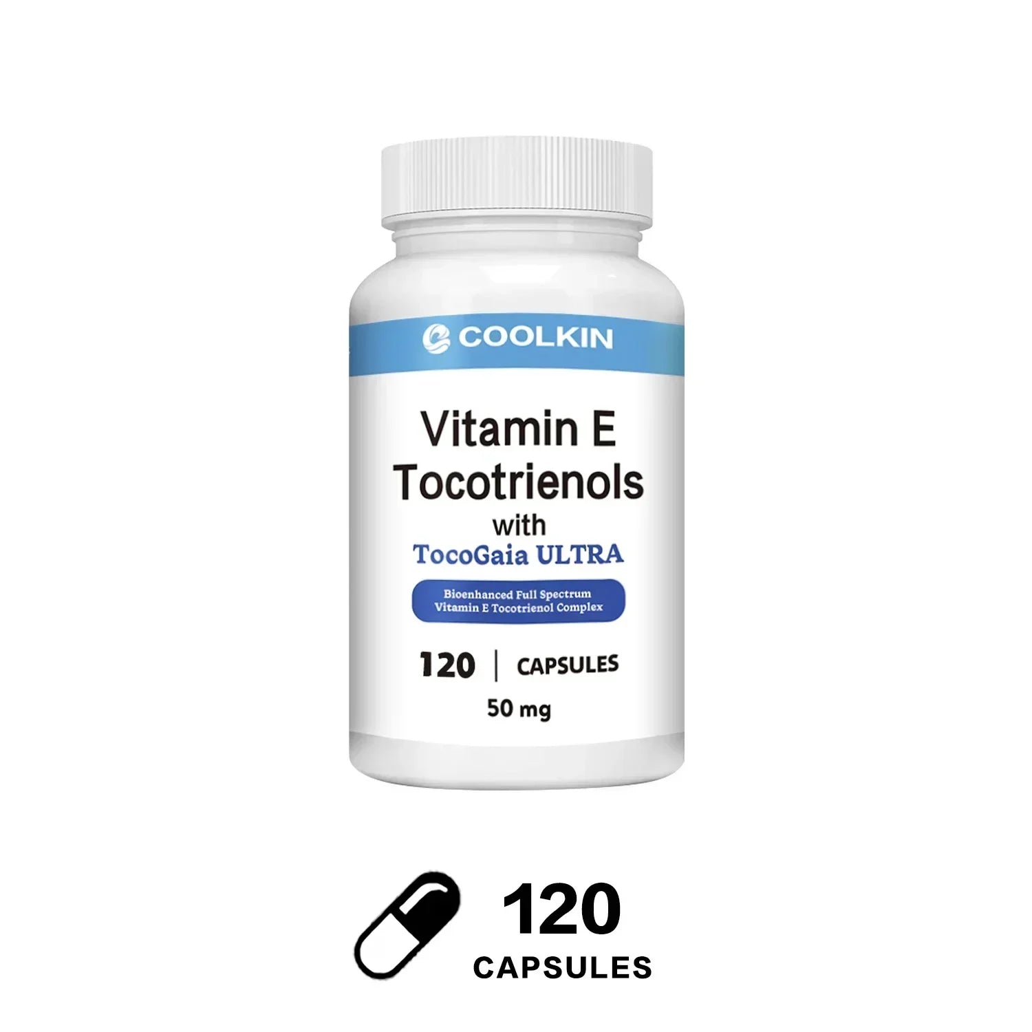 Vitamin E Tocotrienols - Supports Cardiovascular, Skin, and Bone Health, Anti AgingSupplements 120 Capsules