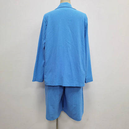 Formal Shorts Suit Knee Length Pants Lady Business Outfit Cardigan Plus Size Lady Coat Shorts Set Daily Wear