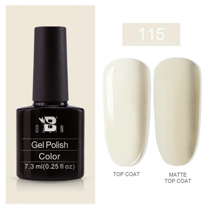AWStorG15ml 2 IN 1 Crystal Top Coat Transparent Soak Off UV LED Nails Art Manicure Gel Nail Polish Varnishes Primer Function Gel 7.3ml color gel 115
