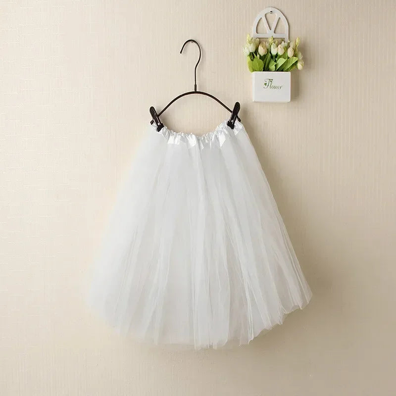 Women Summer Vintage Tulle Skirt Adult Fancy Ballet Dancewear Party Costume Ball Gown Mini Skirt white One Size