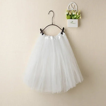 Women Summer Vintage Tulle Skirt Adult Fancy Ballet Dancewear Party Costume Ball Gown Mini Skirt white One Size
