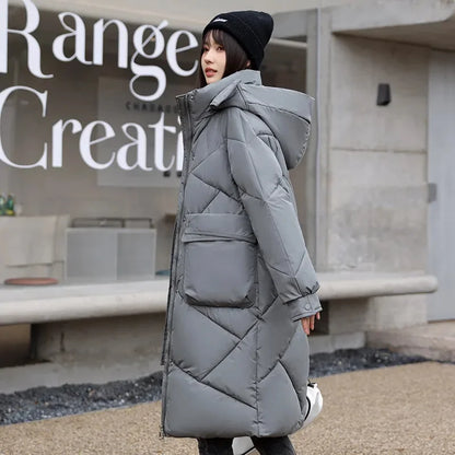 20 degrees Winter Women long Parkas Jackets Casual Hooded Thick Warm Windproof Parkas Coat Fashion Female outwear Long parkas