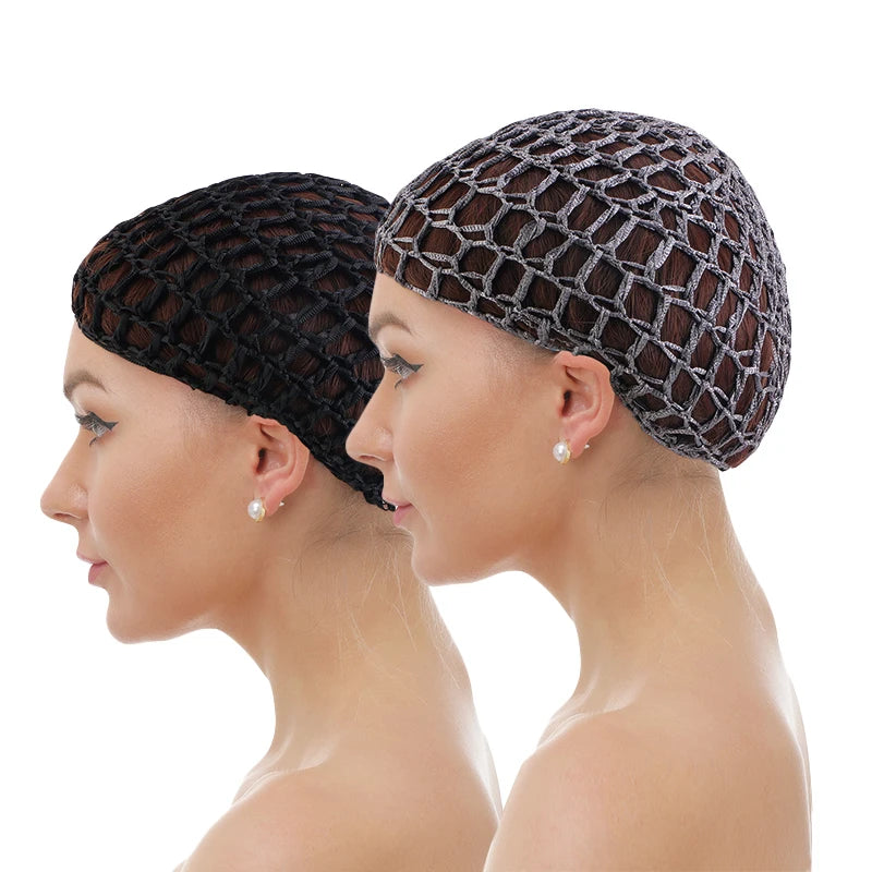 2/3PCS/LOT Hair Net Sleeping Cap Daily Use Breathable Mesh Crochet Hair Net Hair Care Cap Mesh Cap Dome Cap Turban Hat Badiee Stylez