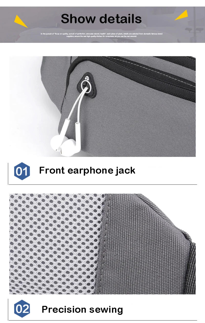 Nylon Waterproof Fanny Waist Bag Pack For Men Women Belt Pouch Male Belly Banana Ladies Bum Hip Kangaroo Sports Running Waistbag