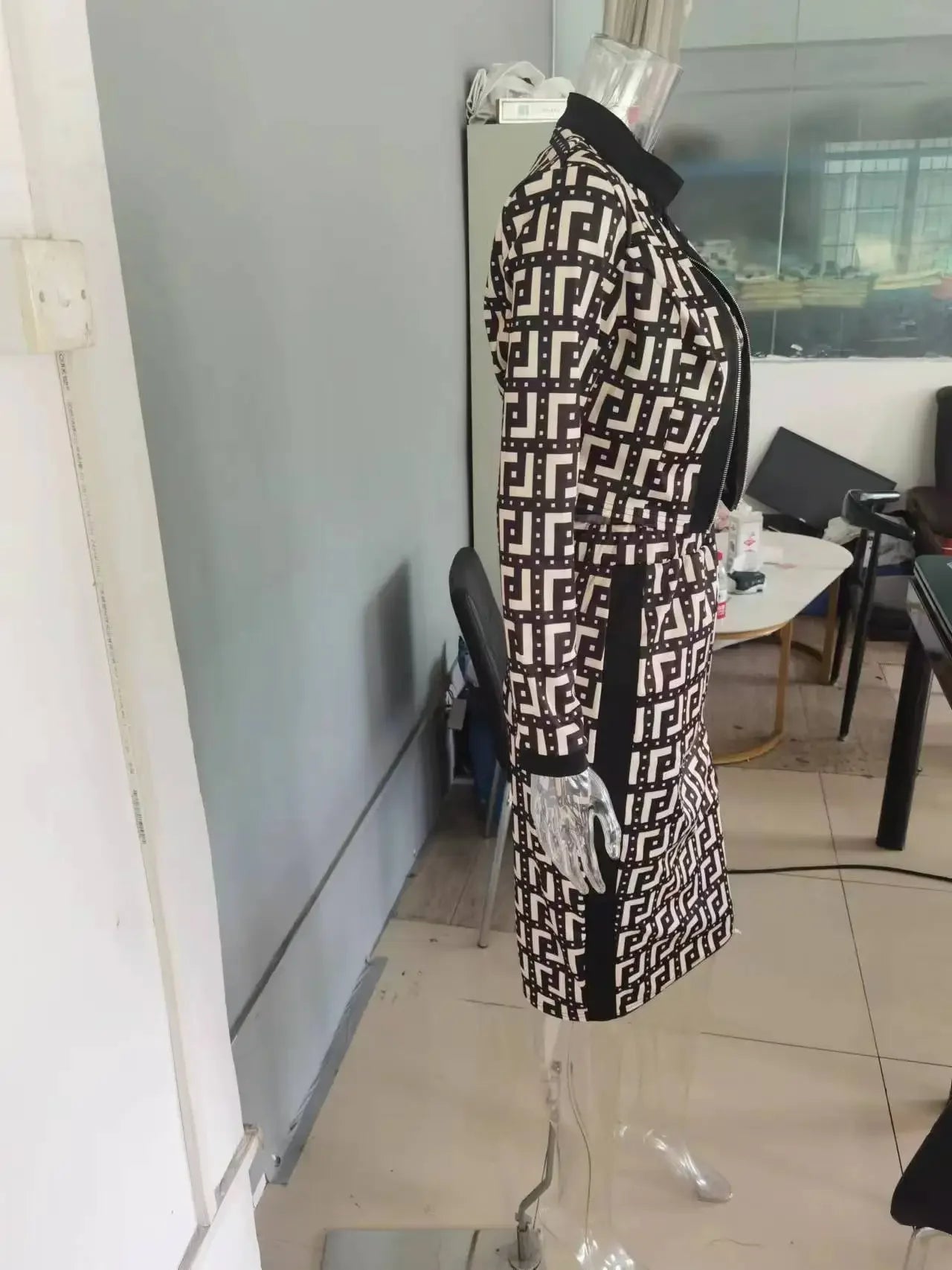 Fashionable Sweet Style Long Sleeve Print Jacket Vest And Skirt Three Piece Set Women's Slim Fit Spring Autumn Clothing Badiee Stylez