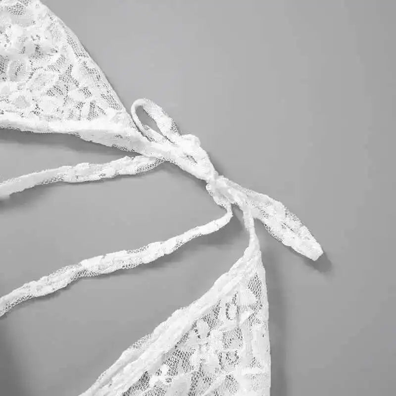 Townlike Lace Patchwork Waist Wrap A-line Dress Women Mini 2024 Autumn Winter Dress Backless Nightclub Sexy Party Dresses