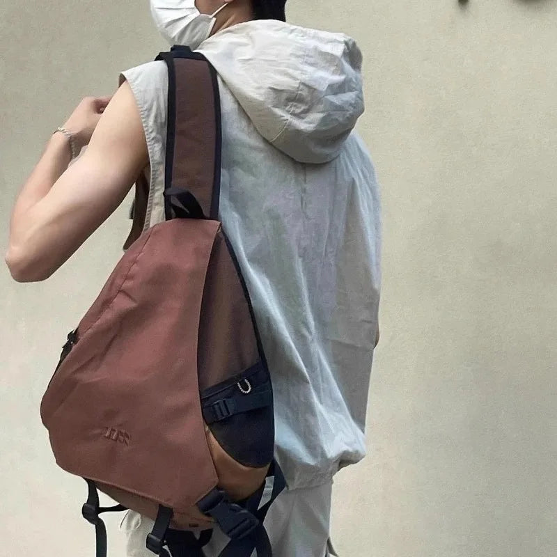 New Y2k Portable Light Nylon Crossbody Bag Trendy Rucksack Travel Shoulder Bag Casual knapsack Outdoor Sports Unisex Chest Packs