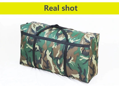Camouflage Luggage Moving House Big Bag Thick Waterproof Oxford Cloth Moving Artifact Large Woven Storage Men's Travel Bag 180L