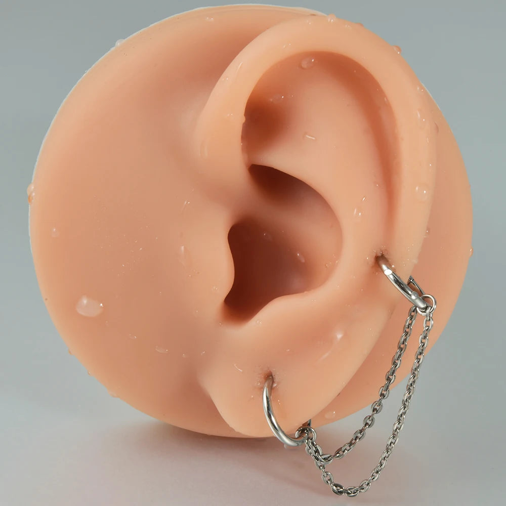 Dreamlee ASTM G23 Titanium Connector Chain For Nose Ring Hoop Clicker Cartilage Helix Body Piercing Jewelry Accessory