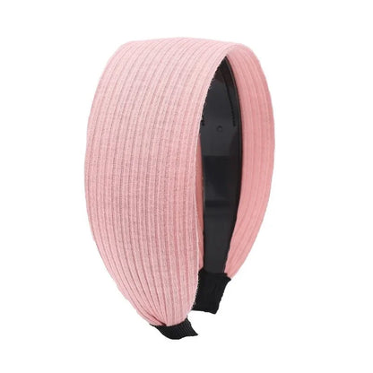 Wide-Brimmed Non-Slip Headband Women's Short Hair Simple Hair Clip Cover Gray Hair Fashion Temperament Hair Pressing Headwear B pink Red