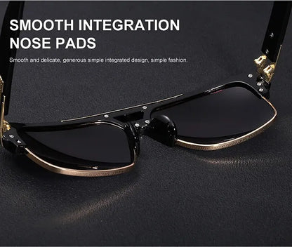 European And American Fashion Sunglasses Transparent Frame Glasses Cross Border Men And Women Retro Square Frame Sunshade Mirror