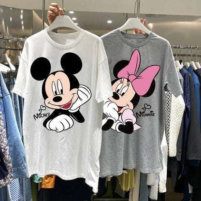 Women's T-shirt Cartoon Streetwear Mickey Mouse Women Tee Korean Loose Short Sleeve T Shirt Summer Y2k Clothes Tops Badiee Stylez