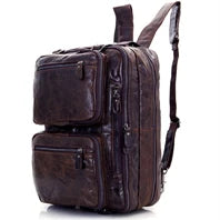 Vintage Crazy Horse Genuine Leather Backpack Men Leather Bagpack Climbing Rucksack male Large Hiking Backpack M814