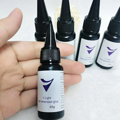 1PC 20gHair Extension Tools V-Light Technology Hair Extension Set Wig Hair Piece Real Hair Fast Grafting Tool Firm and Traceless