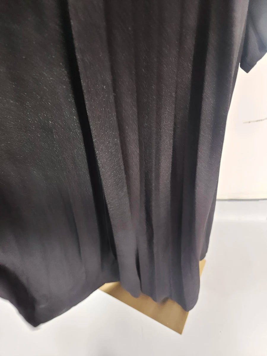 TWOTWINSTYLE Solid Spliced Belt Slimming Dresses For Women O Neck Long Sleeve High Waist Temperament Long Dress Female Clothes