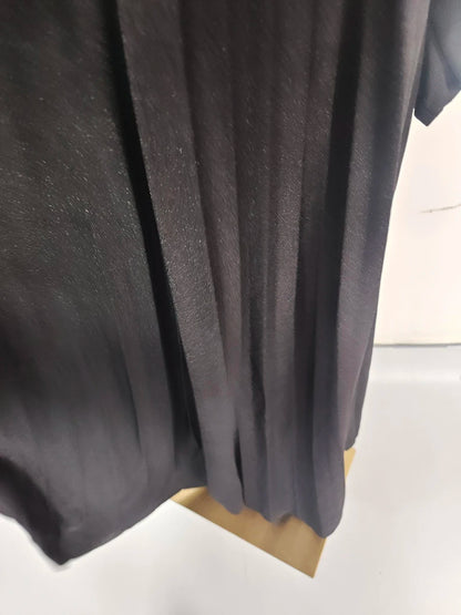 TWOTWINSTYLE Solid Spliced Belt Slimming Dresses For Women O Neck Long Sleeve High Waist Temperament Long Dress Female Clothes