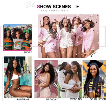 UNice Hair 7x5 Bye Bye Knots Wig Human Hair Reddish Brown Curly Lace Wig Wear Go Glueless Wig Pre Cut Bleached Lace Closure Wig