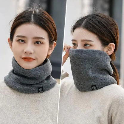 Fashion Women Knitted Scarf Solid Cashmer Like Winter Snood Scarves Lady Warm Thick Unisex Men Neck Scarfs Ring Badiee Stylez