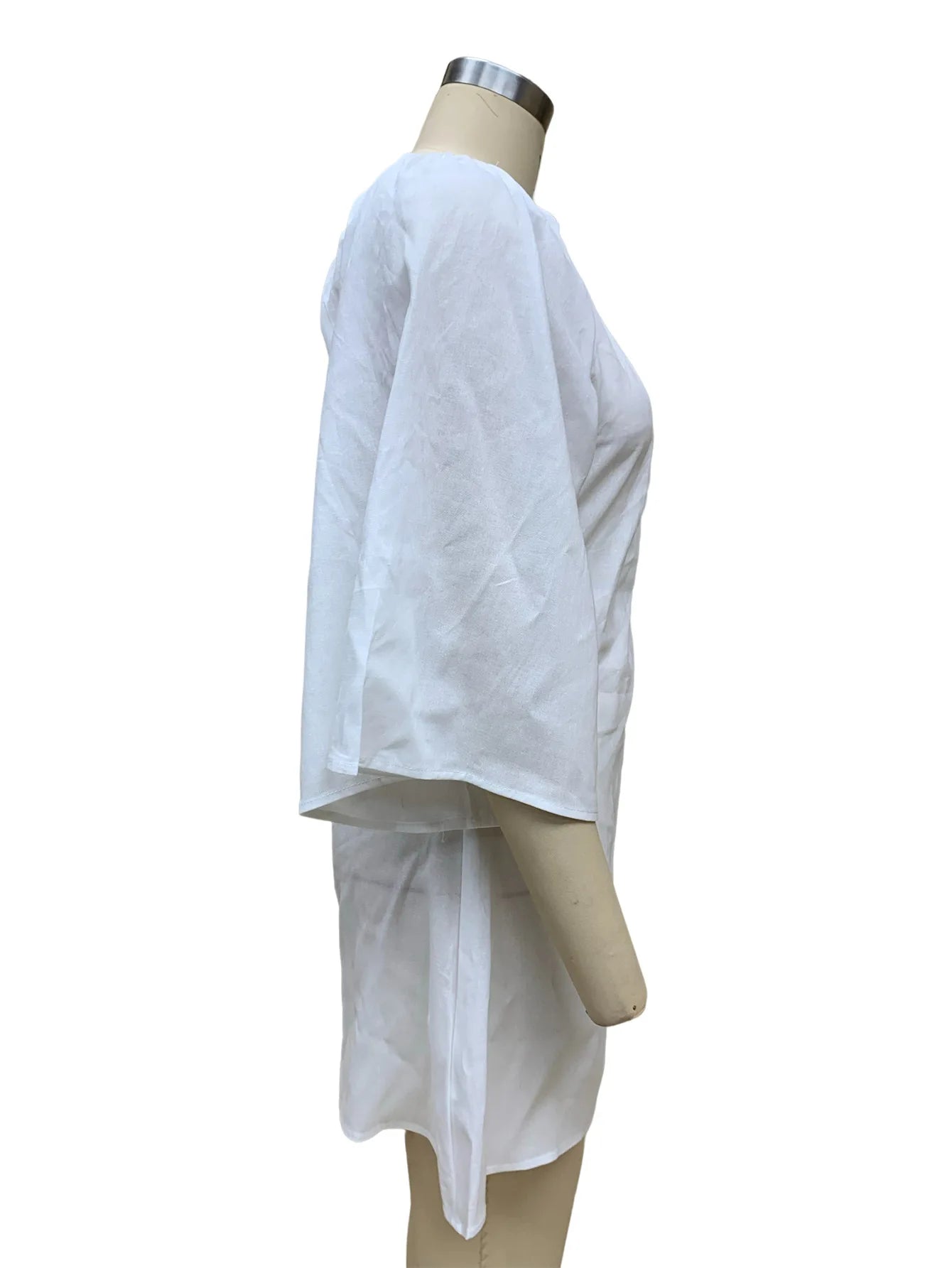 White Oblique Shoulder Cotton Linen Mini Dresses For Women Sexy Black One Shoulder Basic Puff Sleeve Party Club Dress Vestidos