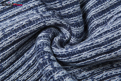 Weird Puss Patchwork Striped Women Casual 2 Piece Set Crochet Halter Low-Neck Vest+Pocket Pants Stretch Skinny Matching Suit Badiee Stylez