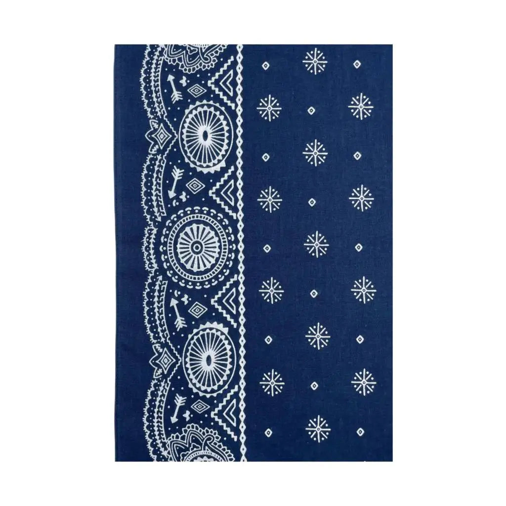 Popular Hip Hop Navy Blue Cashew Flower Bandana Men Women Outdoor Headbands Hair Band Wrist Wrap Amoeba Scarves Hair Accessories