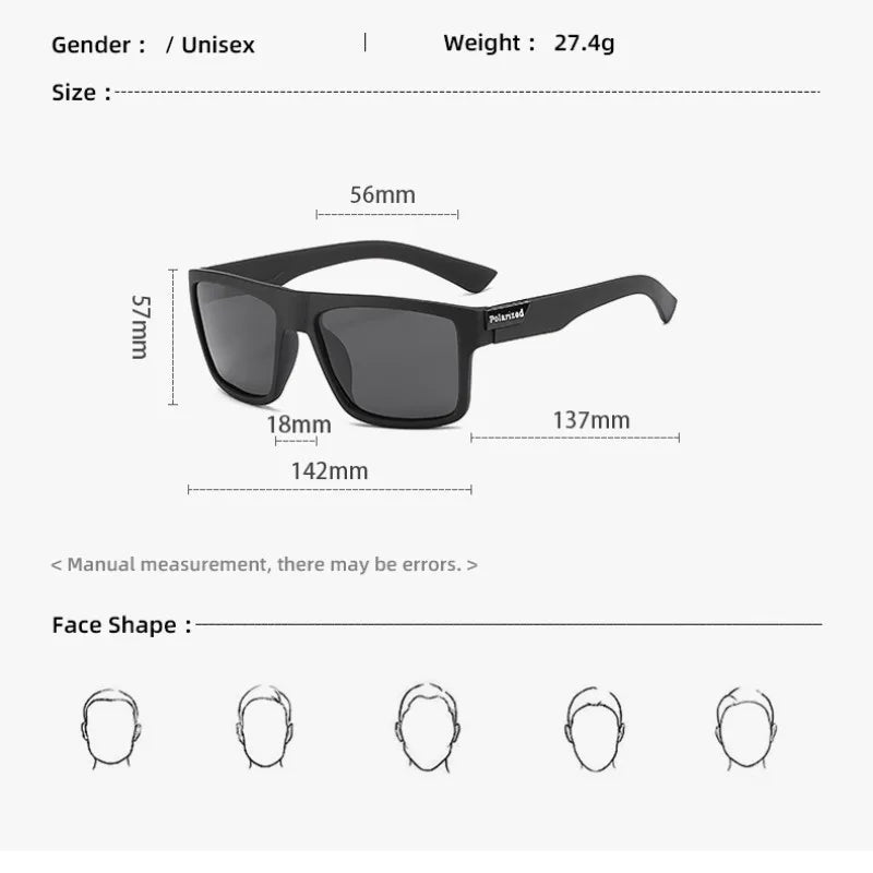 Men Sunglasses Unisex Square Vintage Sun Glasses Bicycle Sunglass Polarized Sunglasses Retro Feminino for Women Men