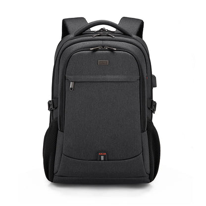 Men's 17.3 Inch Laptop Backpack for Travel College Backpack Waterproof Notebook Business Shoulder Bag With USB Charging Port