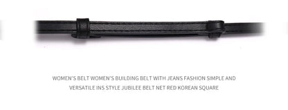 Belt female models super leather hundred with 2023 new belt ladies pin buckle fashion decoration jeans belt cowhide simple Badiee Stylez