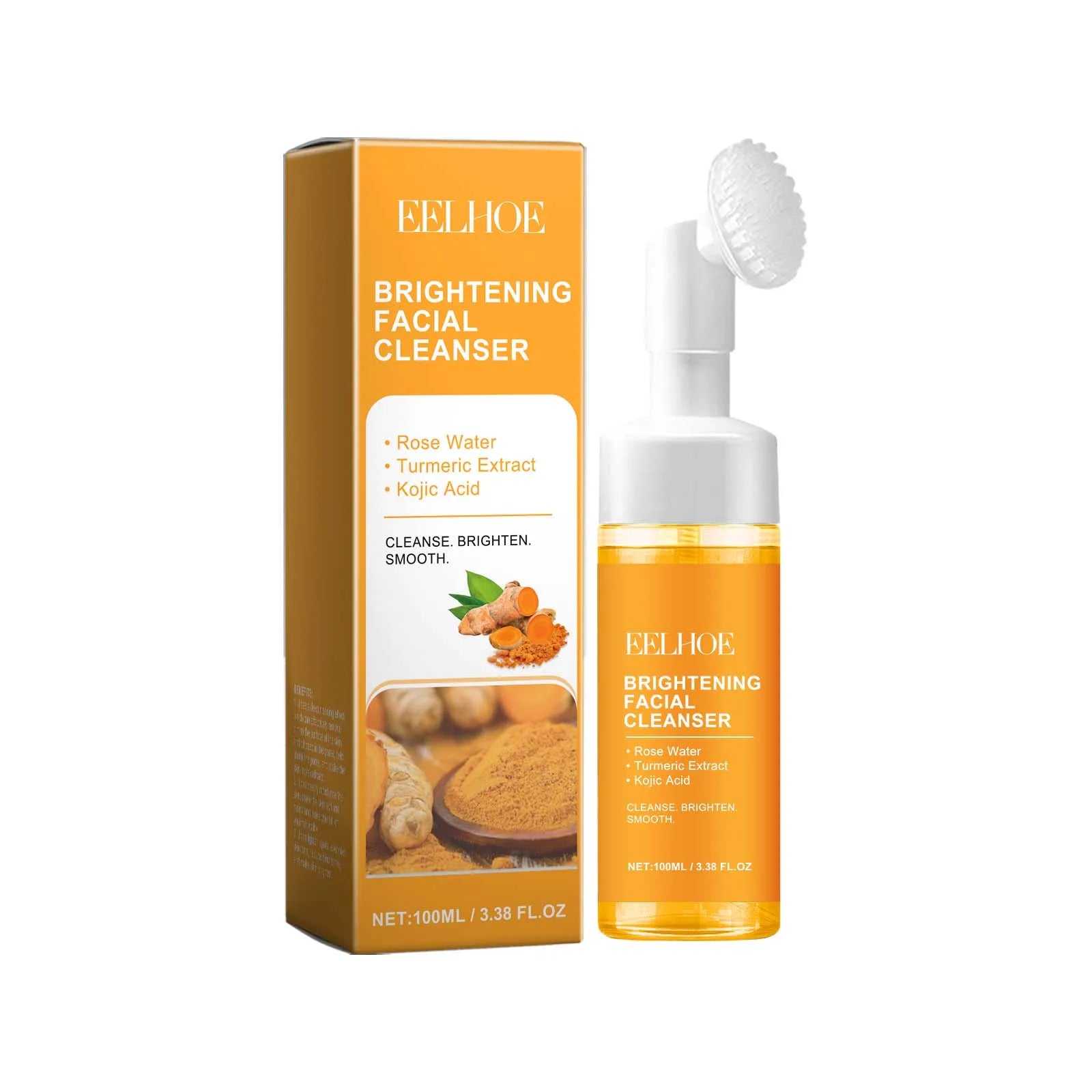 Turmeric Cleansing Milk Foam Facial Cleanser Cleanses Dirt And Grease Brightens Skin Hydrating And Moisturizes Face Care Product 100ML United States