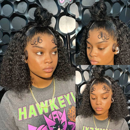 Mossily Short Curly Bob Wigs 13x6 HD Lace Front Human Hair For Women 220% Deep Wave 13x4 Frontal Brazilian Remy 5x5 Closure Wig