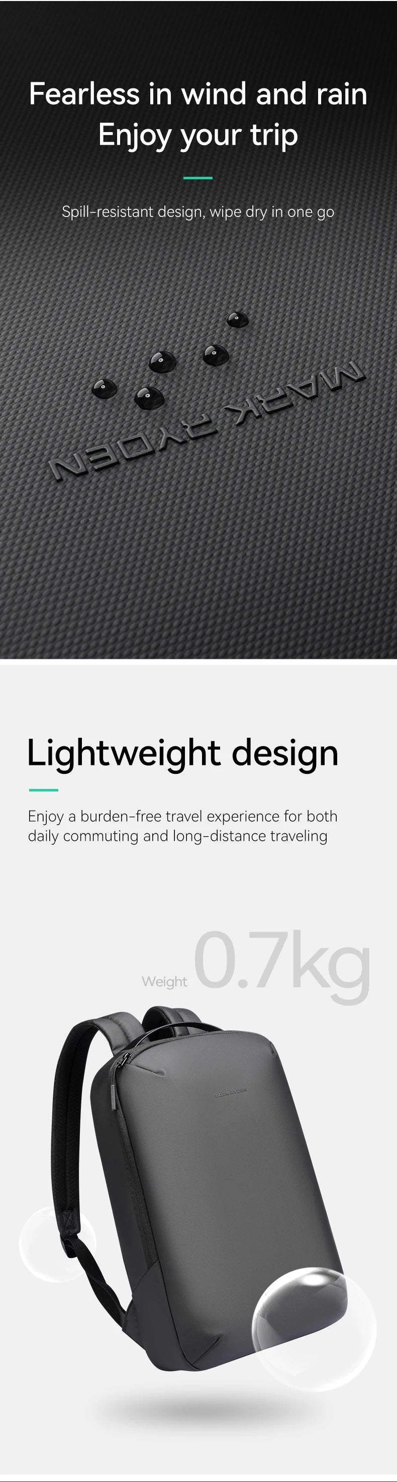 Mark Ryden 2025 new lightweight men's short distance travel high quality large capacity backpacks