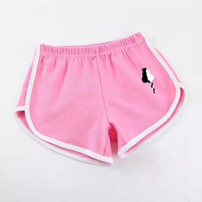 Cotton Sports Shorts Summer Yoga Dance Pants Breathable Workout Running Shorts Dolphin Shorts for Women Sports Shorts Pink