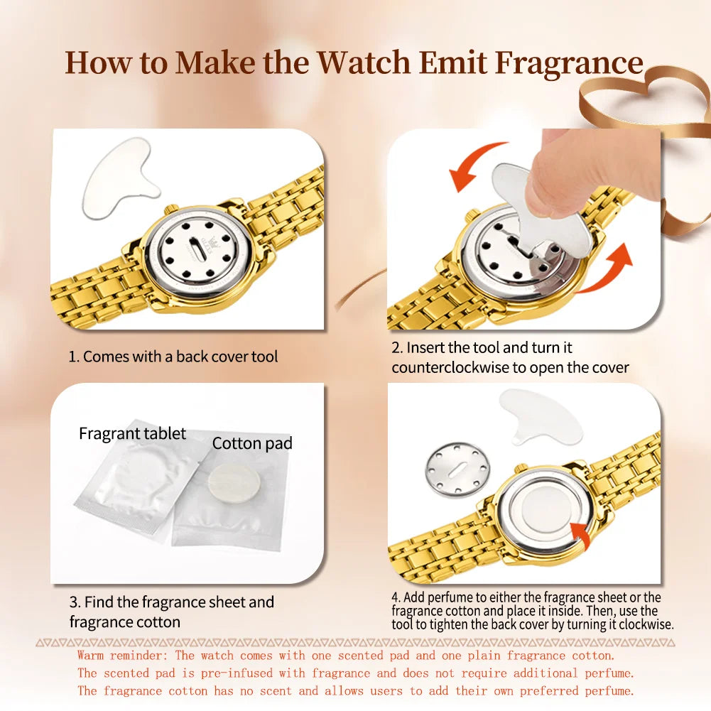 OLEVS 5513X Women Watch Original Fragrant Quartz Wristwatch Automatic Date Watches For Women Waterproof Luminous Gifts For Women