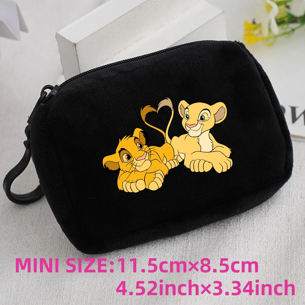 The Lion King Coin Purse Mini Coin Key Bag Money Pocket Plush Wallet Kid Cartoon Cute Moneybag Kawaii Birthday Gift Storage Bag 1pcs-013