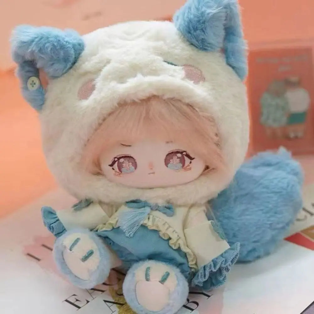 Pretty Dress Clothes for 20cm Cotton Doll, Kpop Plush Dolls Cute Outfit JK Dress Hoodie Casual Set Doll's Accessories