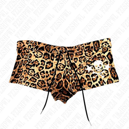 Y2k Shorts Skull Print Streetwear Gothic Graphic Camis Summer Vintage Hip Hop Sleeveless EGirl Dark Punk Sexy Harajuku Crop Top Huang 1
