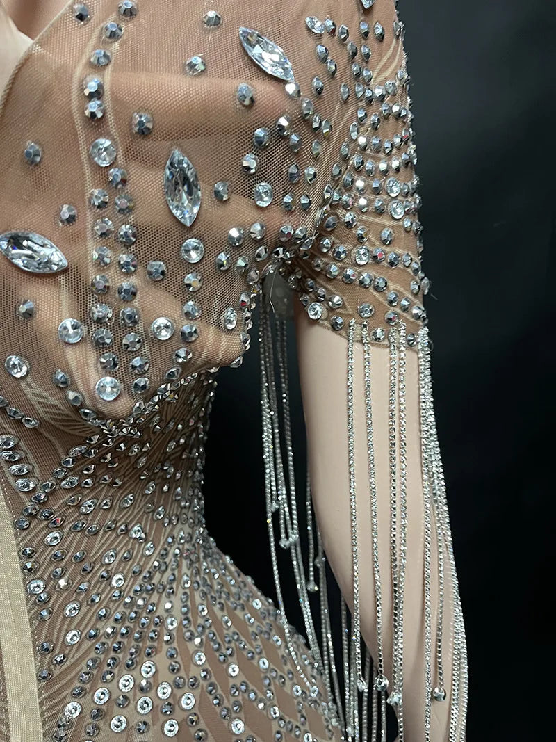 Luxury Crystal Mermaid Evening Gown for Women Sexy Long Ball Dress Wedding Party Ladies Birthday Photoshoot Elegant Eveningwear